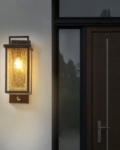 Candeeiro De Parede Com Sensor De Movimento Preto 37 Cm Gala