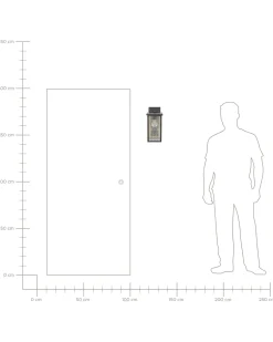 Candeeiro De Parede Com Sensor De Movimento Preto 37 Cm Gala