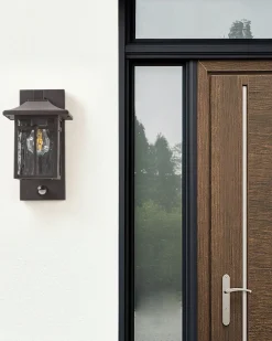 Candeeiro De Parede Com Sensor De Movimento Preto 30 Cm Teviot