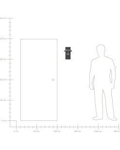 Candeeiro De Parede Com Sensor De Movimento Preto 30 Cm Teviot