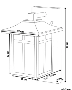 Candeeiro De Parede Com Sensor De Movimento Preto 30 Cm Teviot