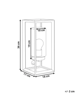 Candeeiro De Parede Com Sensor De Movimento Preto 36 Cm Beltie