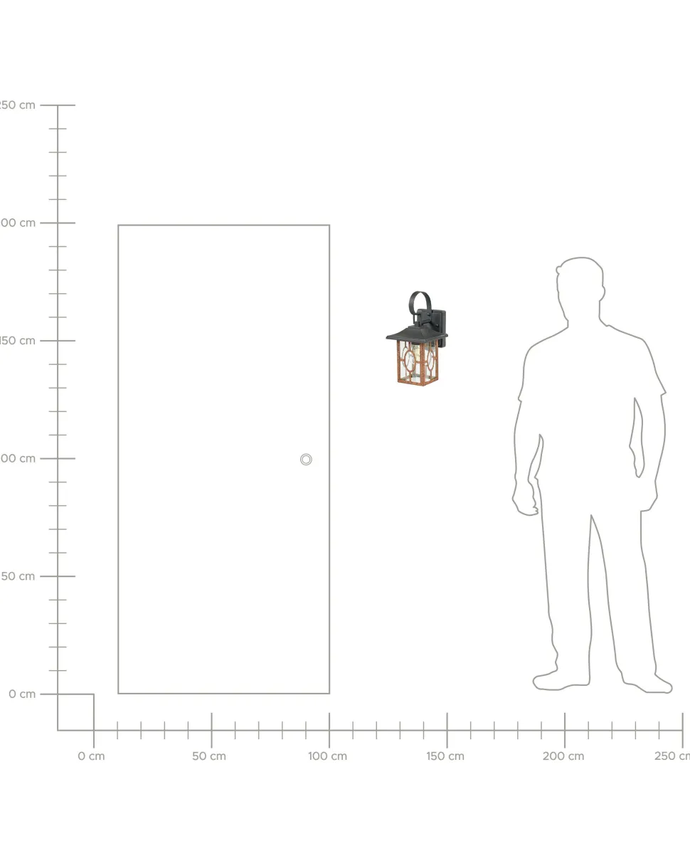 Candeeiro De Parede Cor De Cobre 35 Cm Shaggie