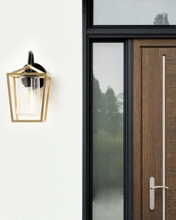 Candeeiro De Parede Dourado 33 Cm Ordie