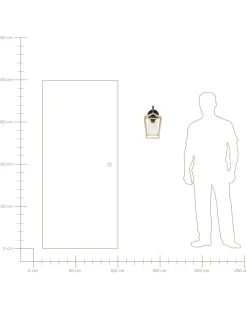 Candeeiro De Parede Dourado 33 Cm Ordie