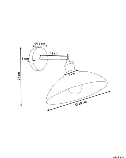 Candeeiro De Parede Em Madeira De Mango Preto Yerala