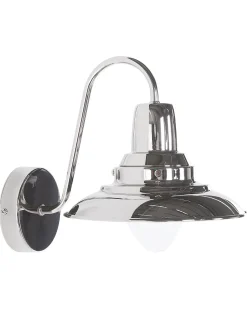 Candeeiro De Parede Em Metal Prateado Luza