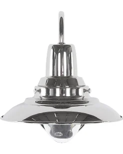 Candeeiro De Parede Em Metal Prateado Luza