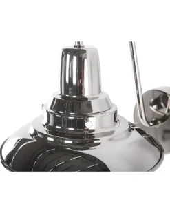 Candeeiro De Parede Em Metal Prateado Luza