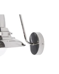 Candeeiro De Parede Em Metal Prateado Luza