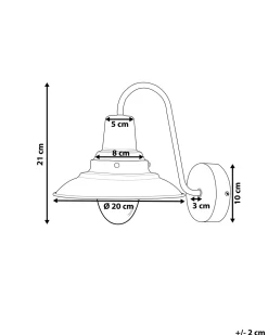 Candeeiro De Parede Em Metal Prateado Luza