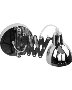 Candeeiro De Parede Em Metal Prateado Harrington