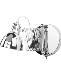 Candeeiro De Parede Em Metal Prateado Harrington