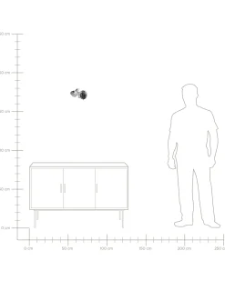 Candeeiro De Parede Em Metal Prateado Harrington