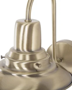 Candeeiro De Parede Em Metal Dourado Luza