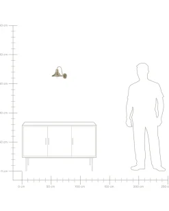 Candeeiro De Parede Em Metal Dourado Luza