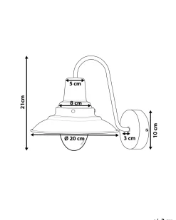 Candeeiro De Parede Em Metal Dourado Luza