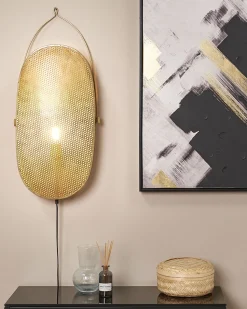 Candeeiro De Parede Em Metal Cor De Cobre Kunthi