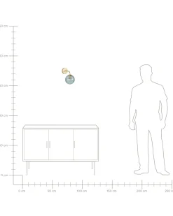 Candeeiro De Parede Em Metal Azul 28 Cm Boomi