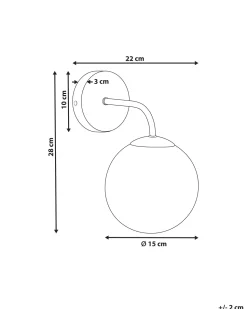 Candeeiro De Parede Em Metal Azul 28 Cm Boomi