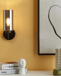 Candeeiro De Parede Em Metal Cinzento 29 Cm Puriri