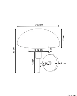 Candeeiro De Parede Em Metal Preto Branco E Dourado Minija