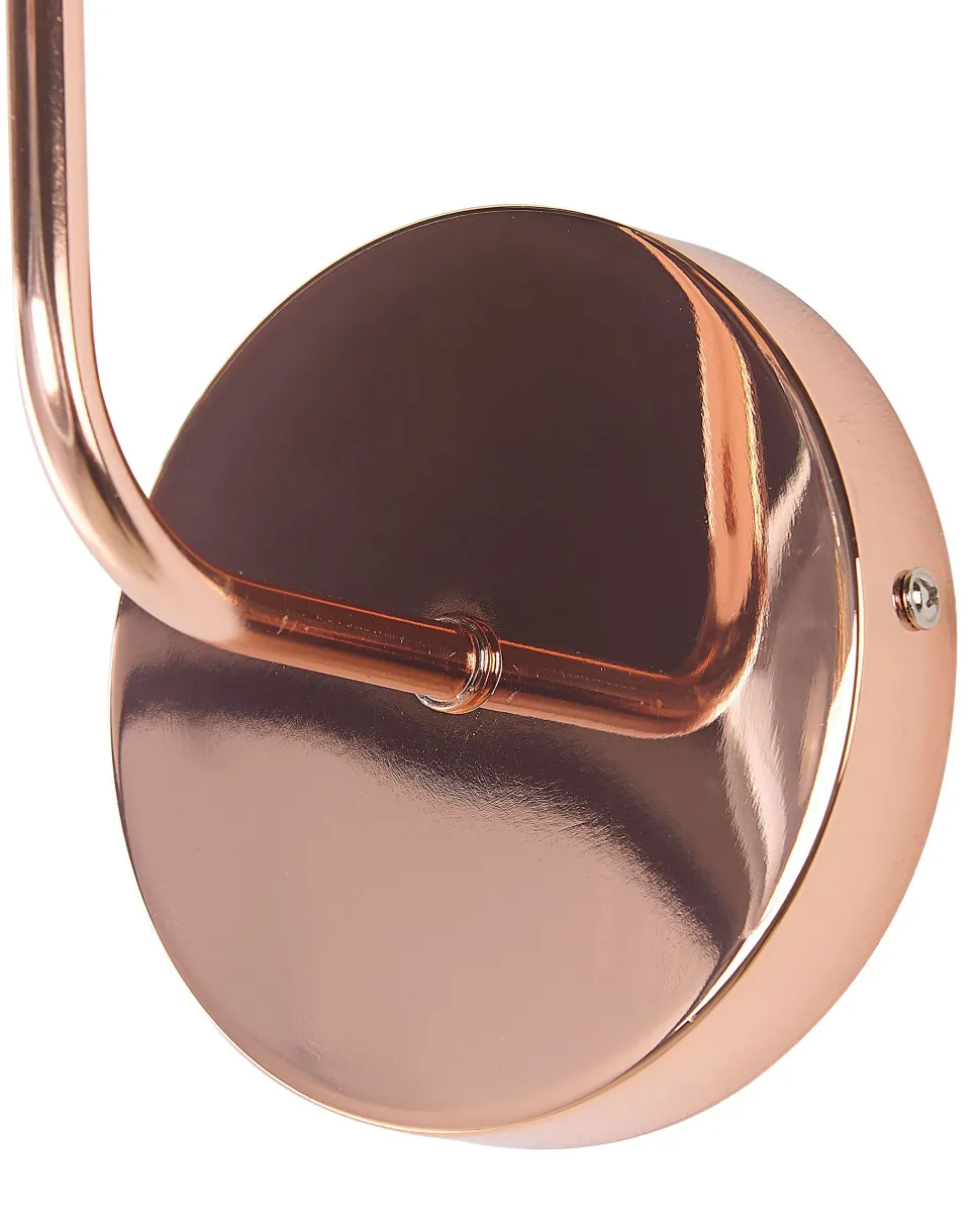 Candeeiro De Parede Em Metal Cor De Cobre Savena