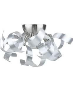 Candeeiro De Parede Em Metal Prateado Icana