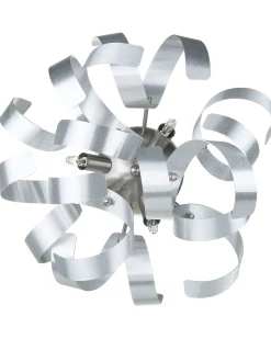 Candeeiro De Parede Em Metal Prateado Icana