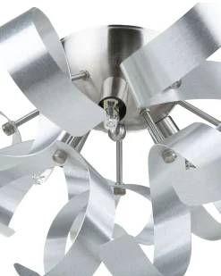 Candeeiro De Parede Em Metal Prateado Icana