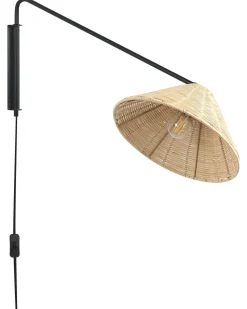 Candeeiro De Parede Em Rattan Natural Palena