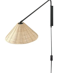 Candeeiro De Parede Em Rattan Natural Palena