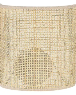Candeeiro De Parede Em Rattan Natural Cario