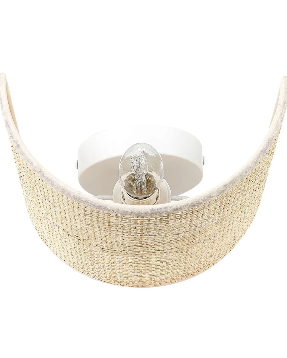 Candeeiro De Parede Em Rattan Natural Cario