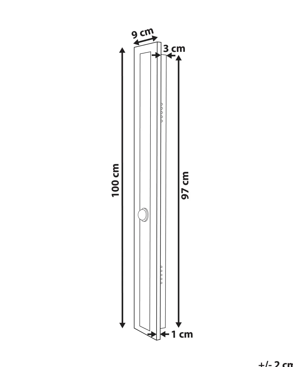 Candeeiro De Parede Led Com Dourado 100 Cm Rosalie