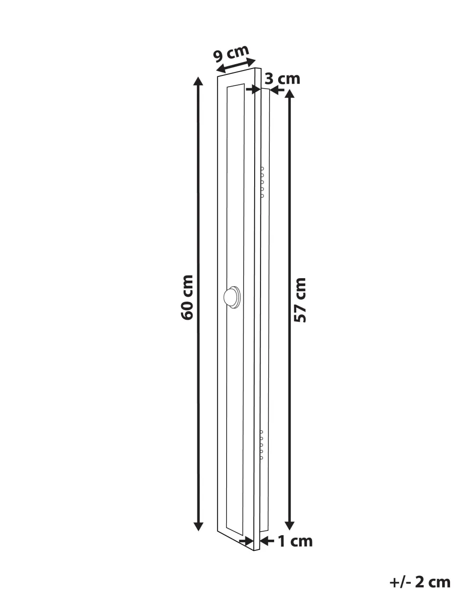 Candeeiro De Parede Led Com Dourado 60 Cm Rosalie