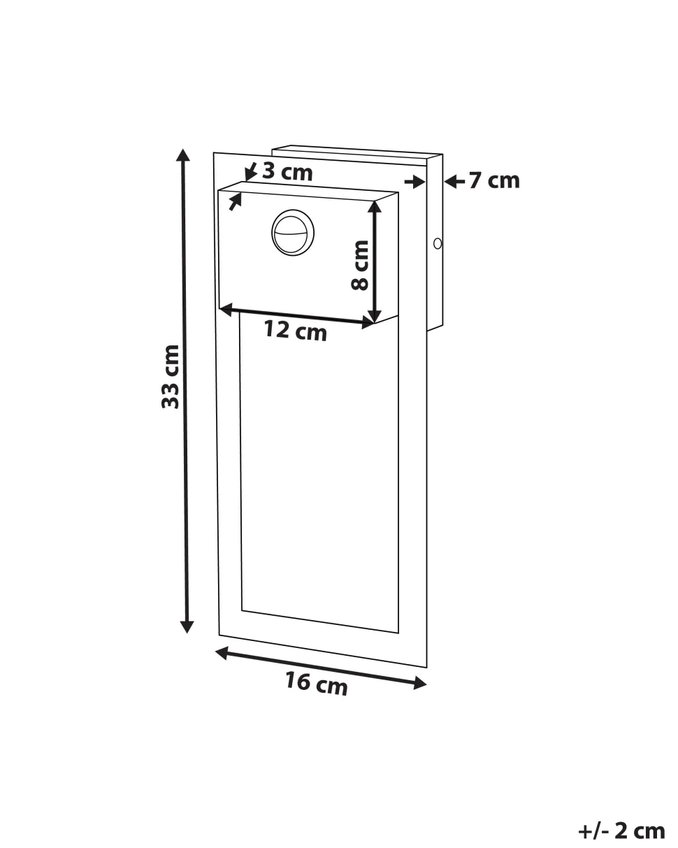 Candeeiro De Parede Led Com Sensor De Movimento Preto 33 Cm Elliot