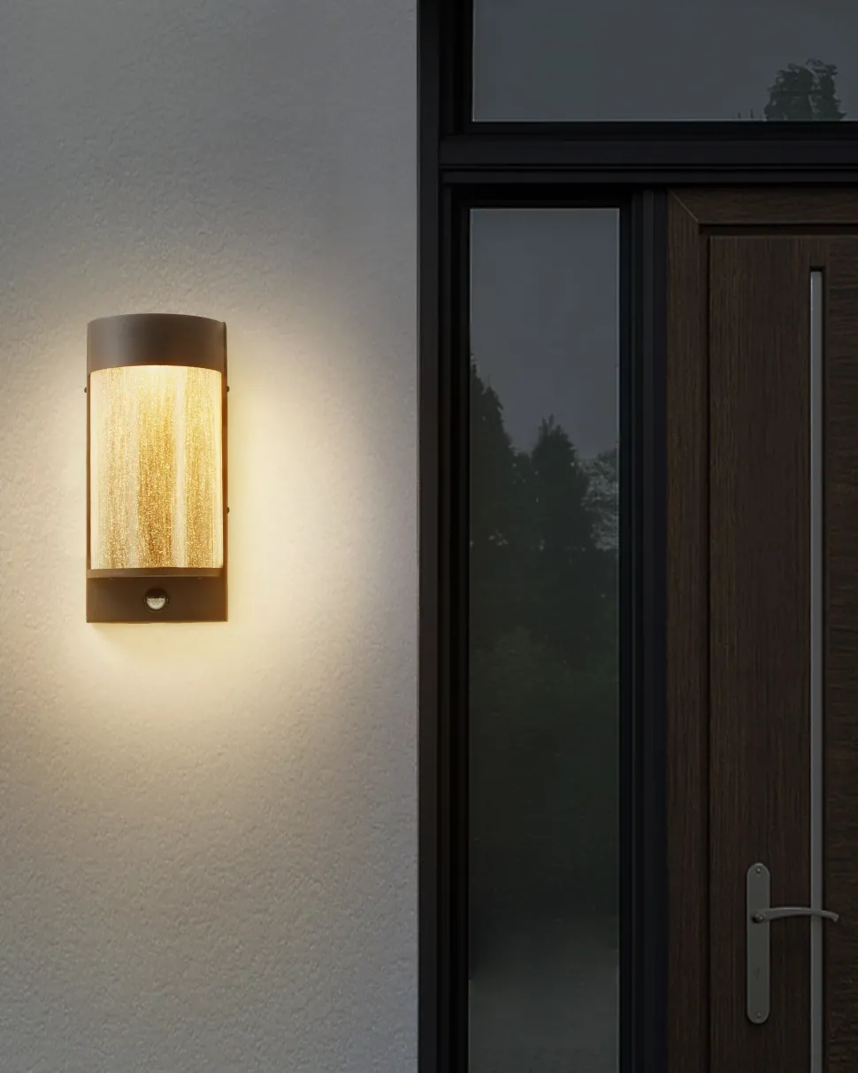 Candeeiro De Parede Led Com Sensor De Movimento Preto 35 Cm Pheppie
