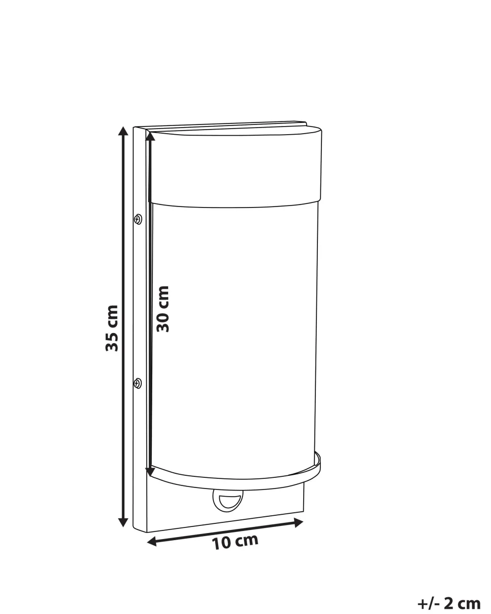 Candeeiro De Parede Led Com Sensor De Movimento Preto 35 Cm Pheppie