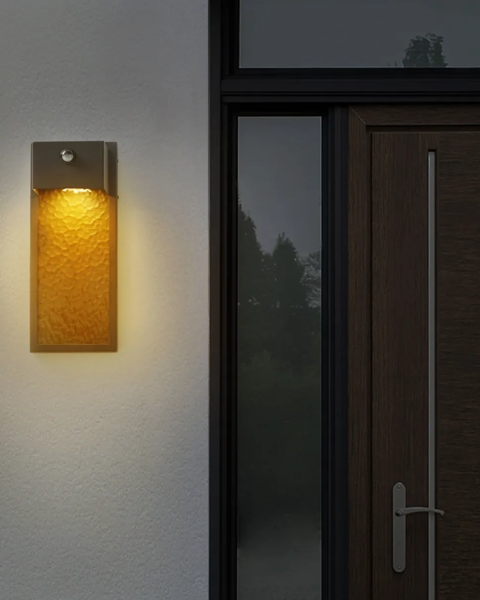 Candeeiro De Parede Led Com Sensor De Movimento Cinzento 40 Cm Carron