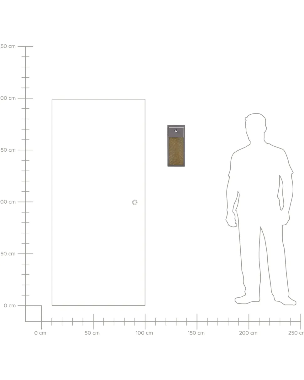 Candeeiro De Parede Led Com Sensor De Movimento Cinzento 40 Cm Carron
