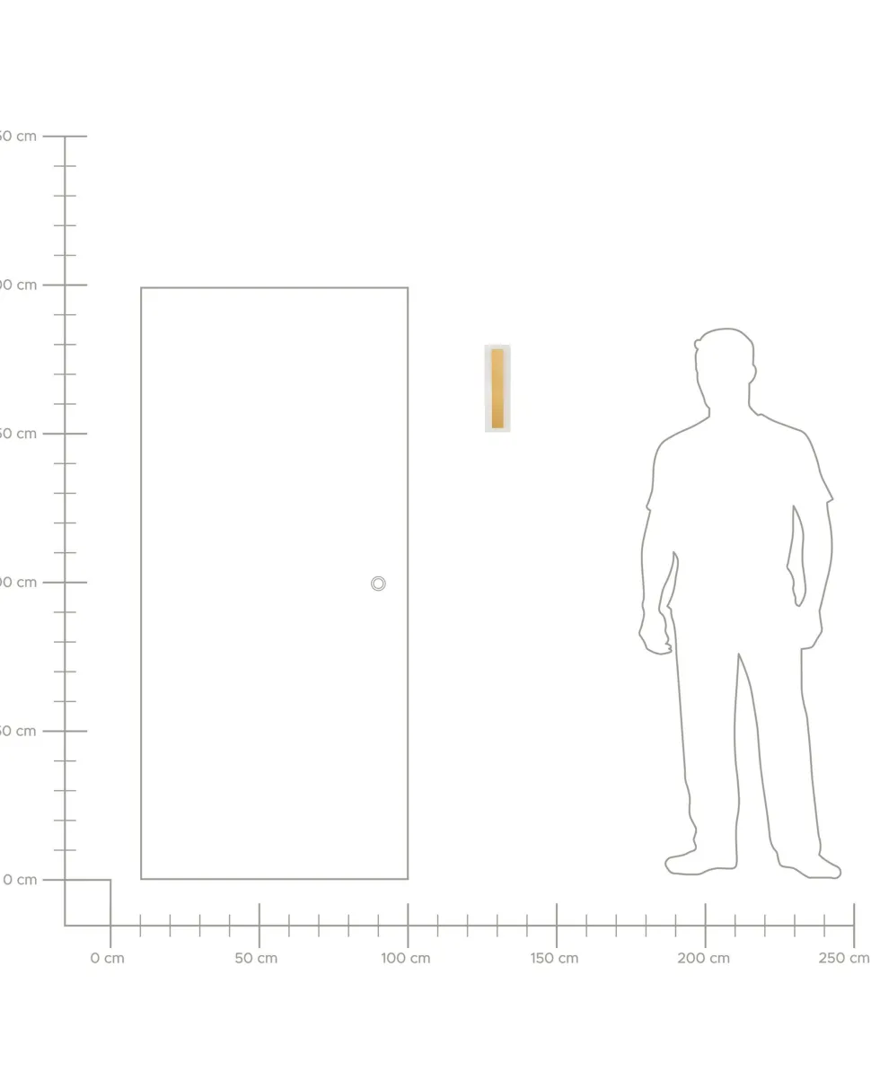 Candeeiro De Parede Led Com Dourado 30 Cm Rosalie