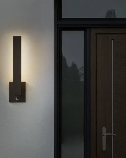 Candeeiro De Parede Led Com Sensor De Movimento Preto 46 Cm Tummel