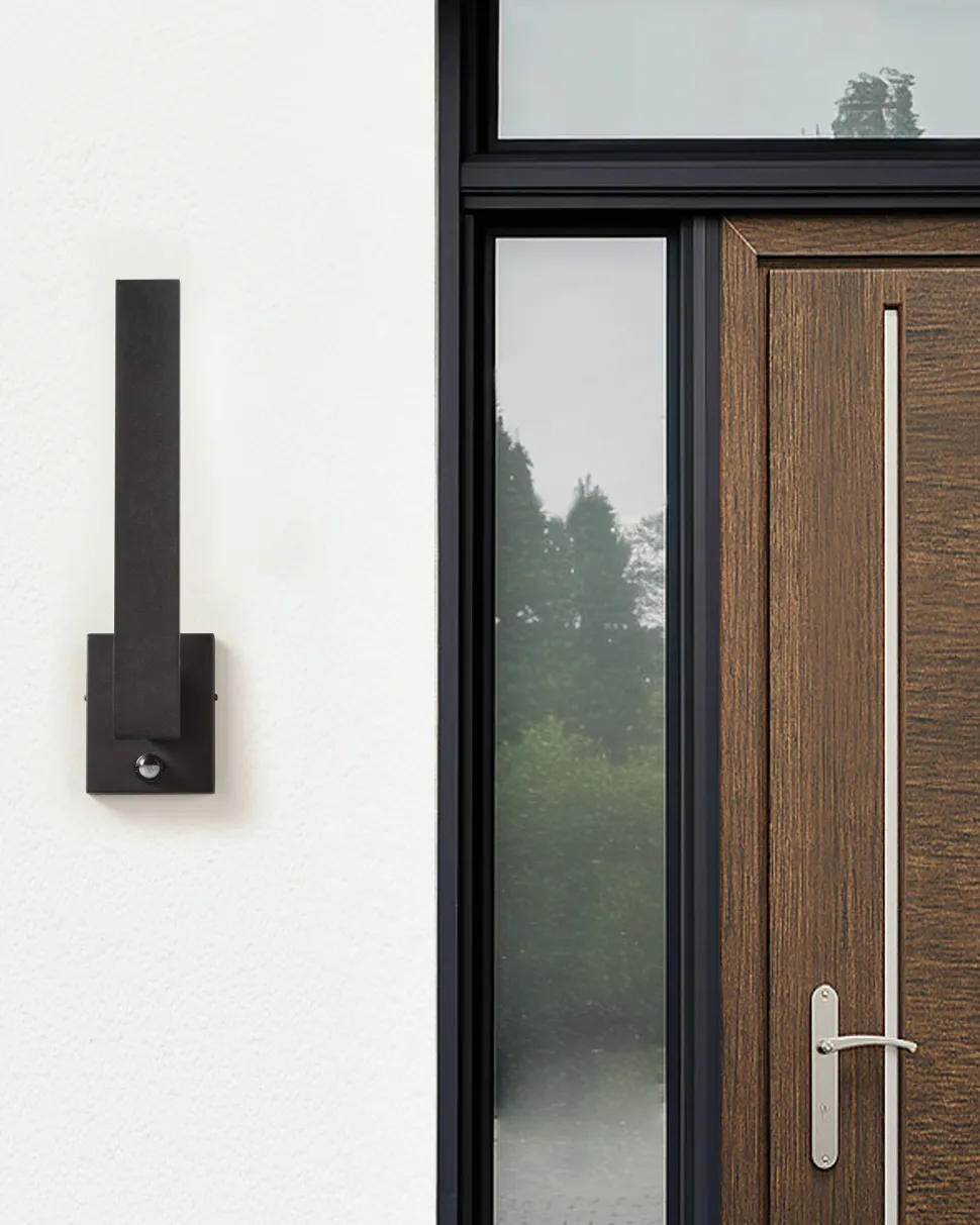 Candeeiro De Parede Led Com Sensor De Movimento Preto 46 Cm Tummel
