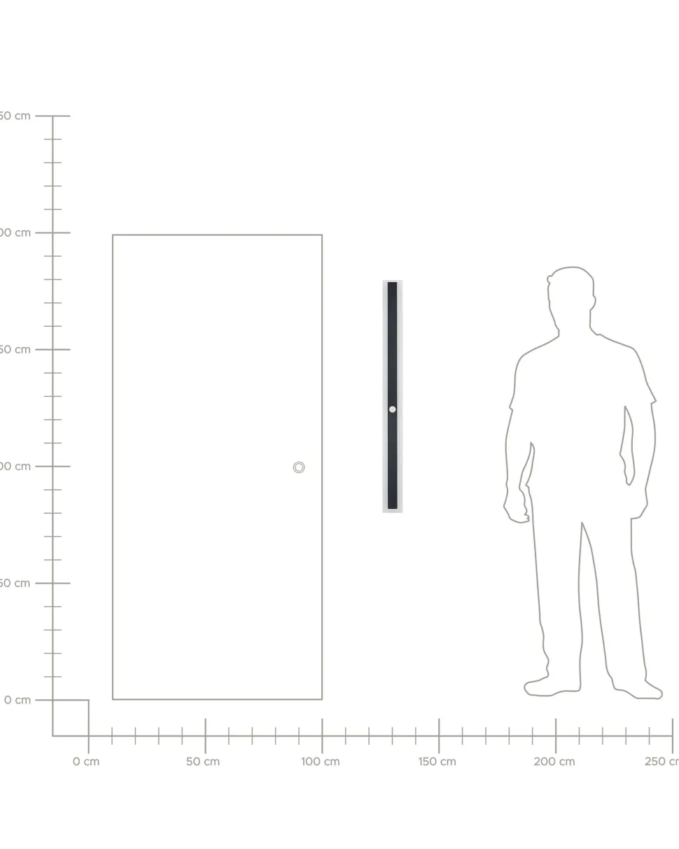 Candeeiro De Parede Led Com Sensor De Movimento Preto 100 Cm Savane