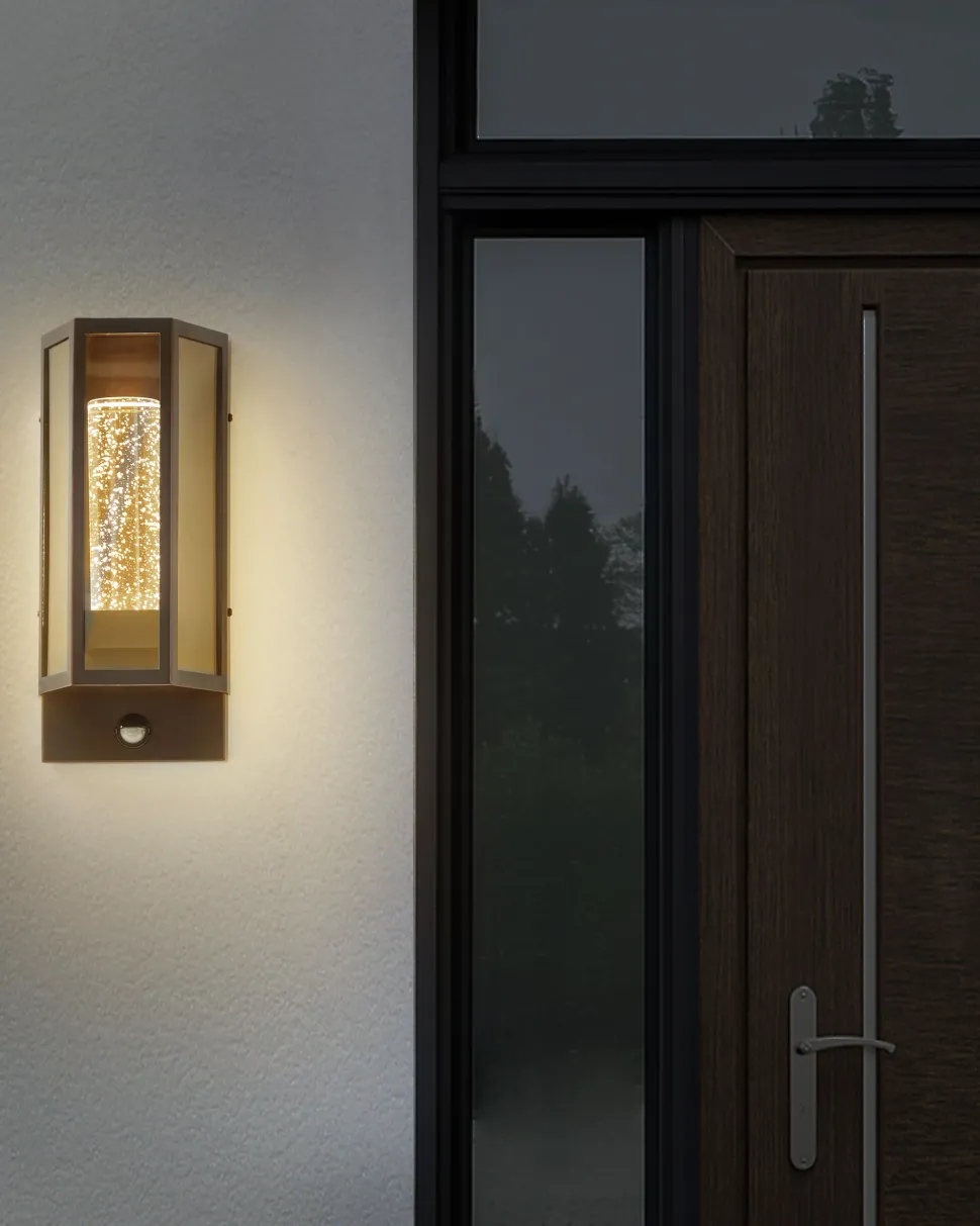 Candeeiro De Parede Led Com Sensor De Movimento Castanho Fruid