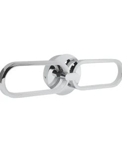 Candeeiro De Parede Led Em Metal Prateado Krang