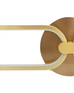 Candeeiro De Parede Led Em Metal Dourado Krang