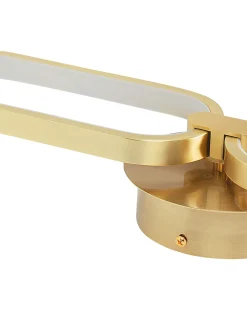 Candeeiro De Parede Led Em Metal Dourado Krang