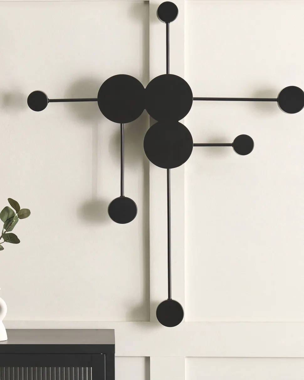 Candeeiro De Parede Led Para 6 Lampadas Preto Mariato